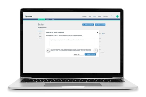 Qstream Launches AI Microlearning Content Generator To Increase Efficiencies For Training Teams